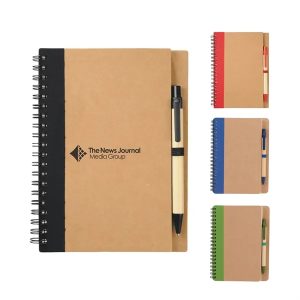 Mix 5" x 7" Eco Spiral Notebook with Pen
